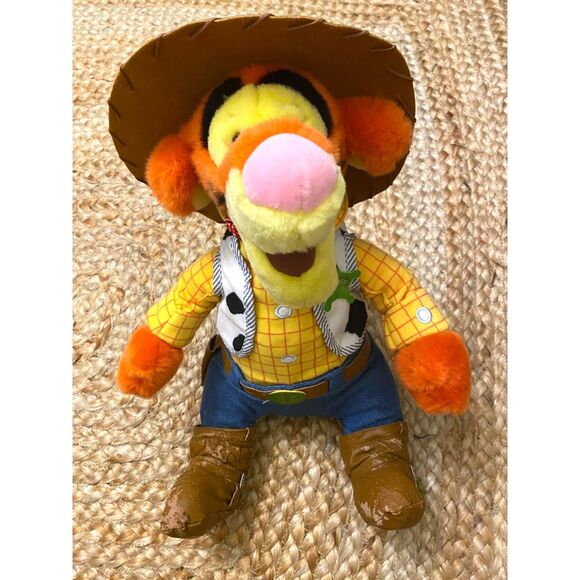 Disney Store Tigger Dressed as Woody Plush - Picture 2 of 6